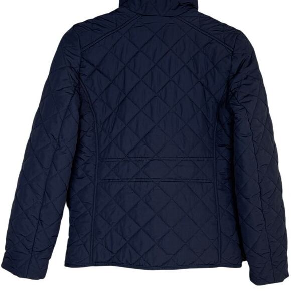 J.Crew Long Sleeve Snap Buttons Zip Up Quilt Field Jacket Patch Pockets XS Black - Picture 5 of 15